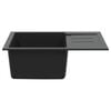 vidaXL Sink Black 620 x 500 mm 80% Quartz and 20% Resin