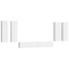 vidaXL 6 Piece TV Cabinet Set White Engineered Wood