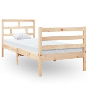 vidaXL Bed Frame without Mattress 75x190 cm Small Single Small Single Solid Wood
