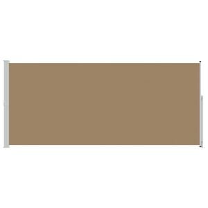 vidaXL Retractable Side Awning Taupe 600 x 180 cm Polyester