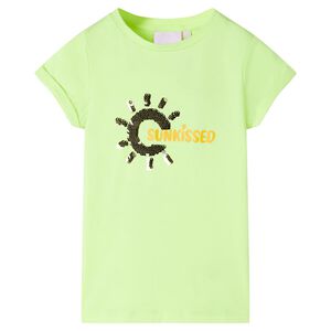 vidaXL Kids' T-shirt Neon Yellow 116
