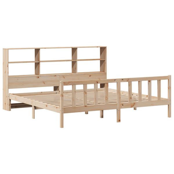 vidaXL Bookcase Bed without Mattress 200x200 cm Solid Wood Pine