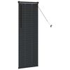 vidaXL Window Blind with Curtains Manual Black Aluminium