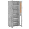 vidaXL Highboard Concrete Grey 69.5x34x180 cm Engineered Wood
