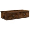 vidaXL Wall Shelf with Drawers Smoked Oak 60x28x15 cm Engineered Wood