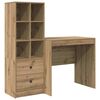 vidaXL Desk with Drawer 2 pcs Artisan Oak
