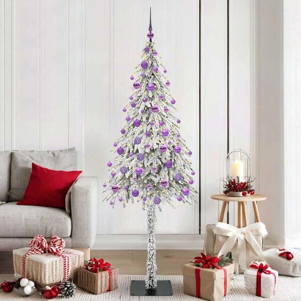 vidaXL Christmas Tree with 300 LEDs White 180 cm PE and Steel