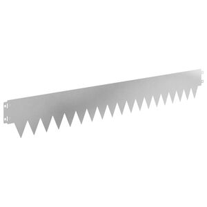 vidaXL Lawn Edging 10 pcs 103 x 15 cm Steel Silver