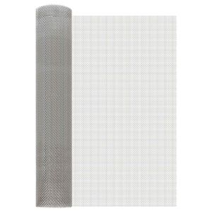 vidaXL Mesh Screen 60 x 200 cm 6 Mesh Stainless Steel 201 Silver