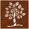 vidaXL Garden Wall Decoration 55x55 cm Corten Steel Tree Design