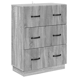 vidaXL Drawer Cabinet Grey Sonoma 66 x 34.5 x 87 cm Engineered Wood
