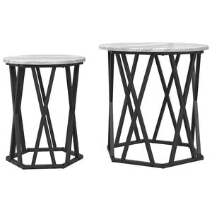 vidaXL Coffee Table 2 pcs Grey Sonoma 50 x 50 x 50 cm