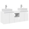 vidaXL Bathroom Cabinet Set 3 pcs High Gloss White 49.5 x 41 x 62.5 cm