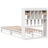 vidaXL Bookcase Bed without Mattress White 90x190 cm Single Solid Wood Pine
