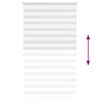 vidaXL Zebra Blind White 130x200 cm Fabric Width 125.9 cm Polyester