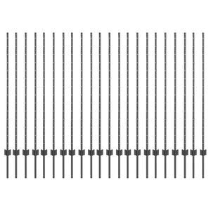 vidaXL Fence Post 22 pcs Grey 180 cm Steel