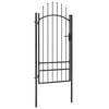 vidaXL Garden Gate Steel 1x2.5 m Black