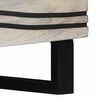 vidaXL Coffee Table Beige and Black 80 x 50 x 40 cm Solid Acacia wood