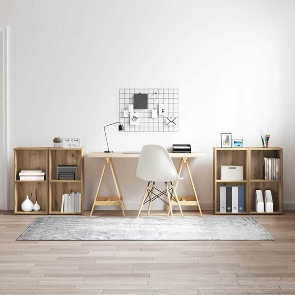 vidaXL TV Cabinet Set Wall-mounted 4 pcs Artisan Oak 37 x 37 x 72 cm