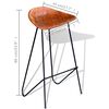 vidaXL 5 Piece Bar Set Solid Reclaimed Wood and Real Leather