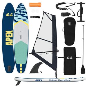 vidaXL Inflatable SUP Board with Sail APEX 330 x 76 x 15 cm Blue for