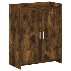 vidaXL Shoe Cabinet Smoked Oak 73.5 x 36 x 92 cm Engineered Wood