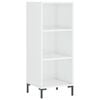 vidaXL Sideboard High Gloss White 34,5x32,5x90 cm Engineered Wood