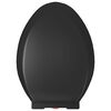 vidaXL Soft-close Toilet Seat with Quick-release Design Black