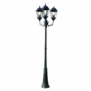 vidaXL Garden Light | Dark Green / Black | Aluminium and Glass | 230 cm tall