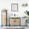 vidaXL 3 Piece Bathroom Cabinet Set Sonoma Oak Engineered Wood