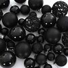 vidaXL Christmas Bauble Set with 150 LEDs 61 pcs Black Plastic