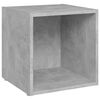 vidaXL 8 Piece TV Cabinet Set Concrete Grey Engineered Wood