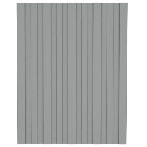 vidaXL Roof Panel 12 pcs Grey 60 x 45 cm Galvanised steel