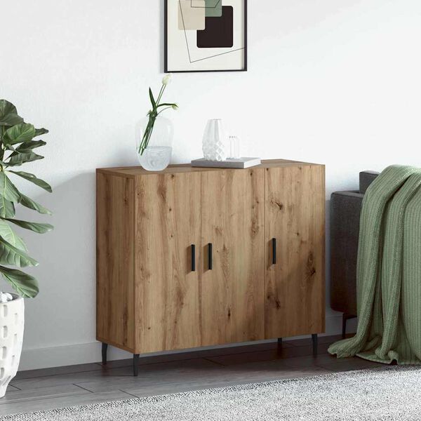 vidaXL Sideboard Artisan Oak 90 x 34 x 80 cm Engineered Wood