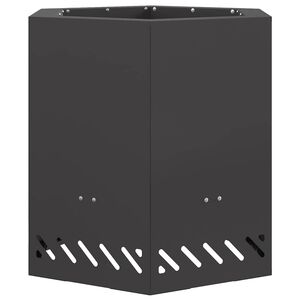 vidaXL Smokeless Fire Bowl Black 48 x 48 x 51 cm Weathering Steel