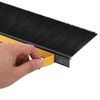 vidaXL Self-adhesive Door Brush Seals 12 pcs Black 100 cm