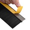 vidaXL Self-adhesive Door Brush Seals 12 pcs Brown 100 cm