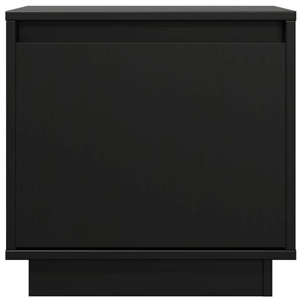 vidaXL Bedside Cabinets 2 pcs Black 40x30x40 cm Solid Wood Pine