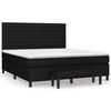 vidaXL Box Spring Bed with Mattress Black 180x200 cm Fabric