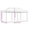 vidaXL Party Tent Folding Orange 292 x 580 x 315 cm Oxford Fabric