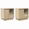 vidaXL Bedside Cabinet 2 pcs Sonoma Oak 50 x 34.5 x 50 cm