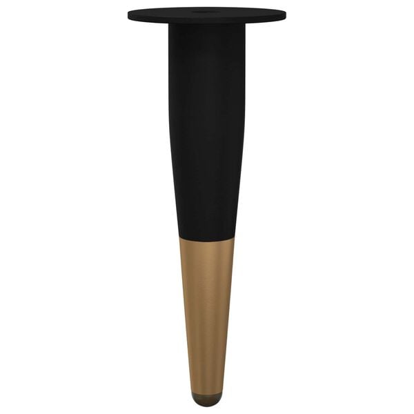 vidaXL Furniture Feet 2 pcs Black and Gold &Oslash; 40 x 98 mm Iron