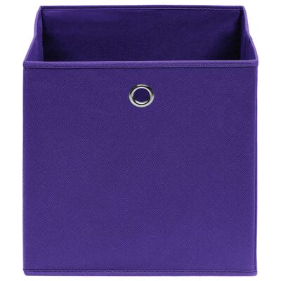 vidaXL Storage Boxes 4 pcs Purple 32x32x32 cm Fabric