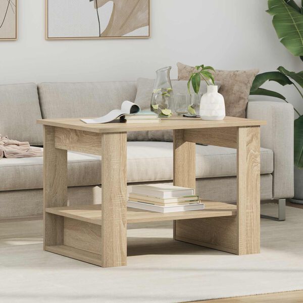 vidaXL Coffee Table Sonoma Oak 72 x 50 x 50 cm Engineered Wood