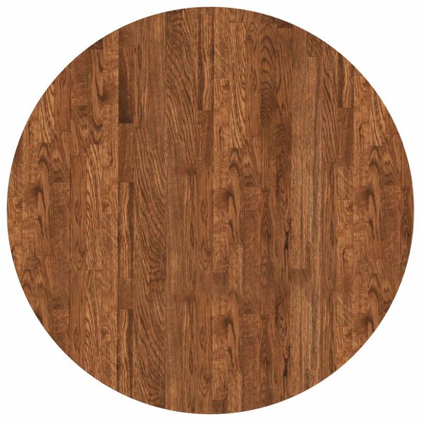 vidaXL Table Top Light Brown &Oslash; 80 x 2.5 cm Solid Oak Wood