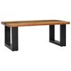 vidaXL Coffee Table 100x50x40 cm Solid Teak Wood and Polyresin