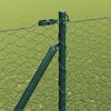 vidaXL Fence Post Green 25 x 1.6 m (36 mm mesh) Steel and PVC