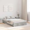 vidaXL Storage Bed Frame Concrete Grey 120 x 200 cm Engineered Wood