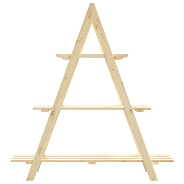 vidaXL Flower Rack 101x23x110 cm Solid Wood Pine
