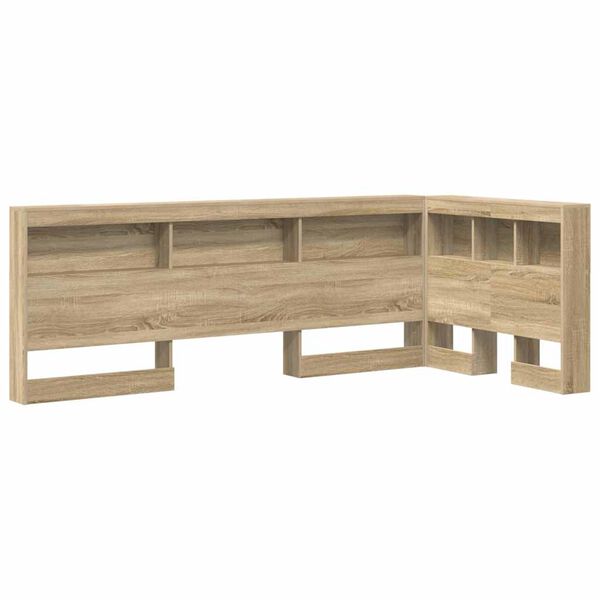 vidaXL Storage Headboard with Shelf Sonoma Oak 80 cm Engineered Wood